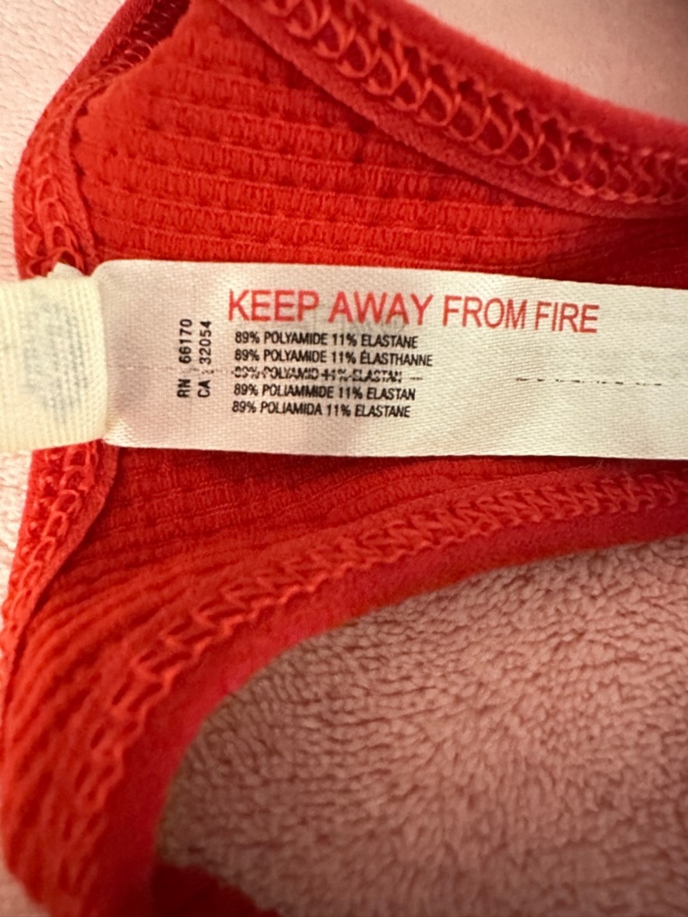 Free People Ribbed Red Racerback Sport Bra - Picture 3 of 3